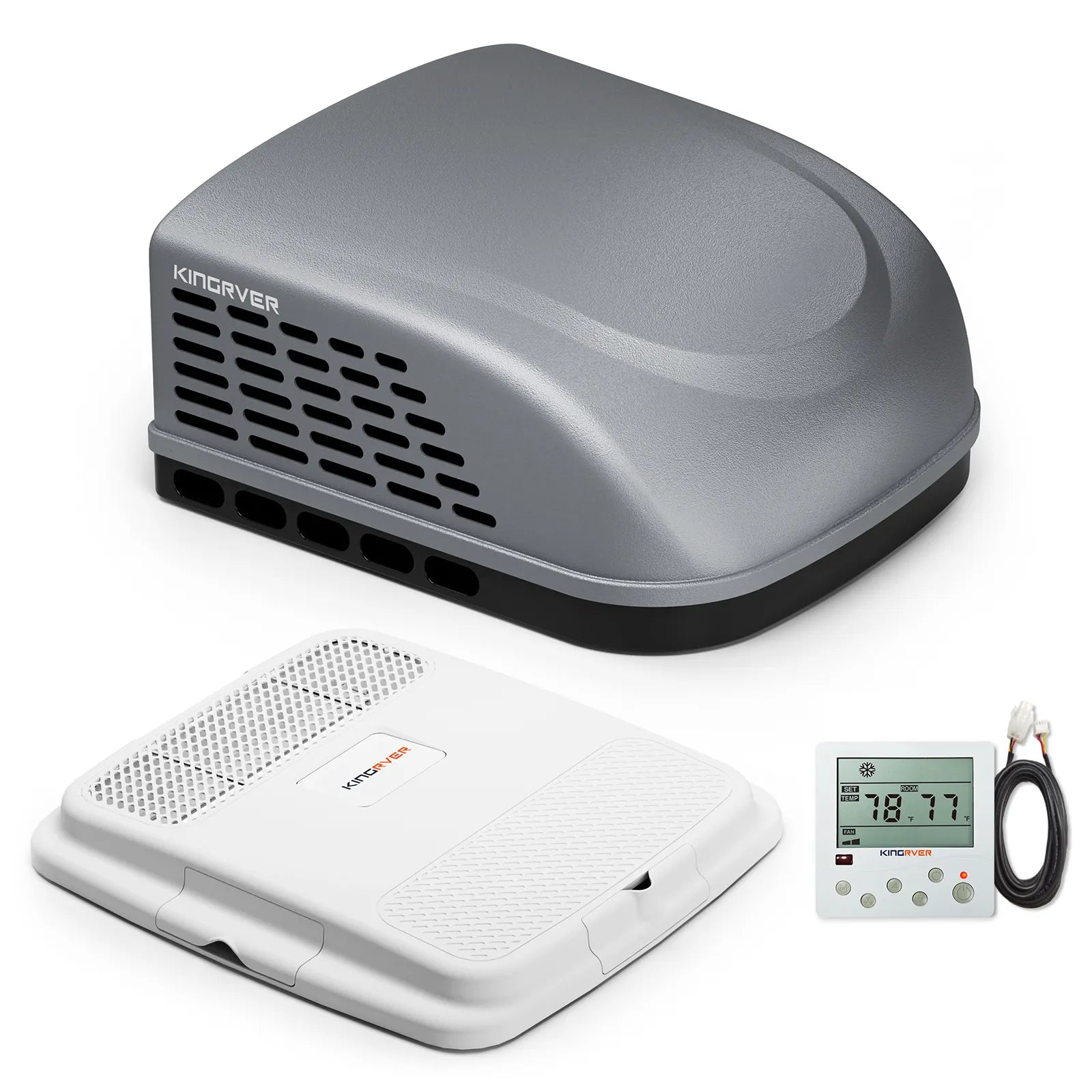 KingRver 18,000 BTU RV Rooftop Air Conditioner, Fast Cool | Ducted & Non-Ducted Compatible