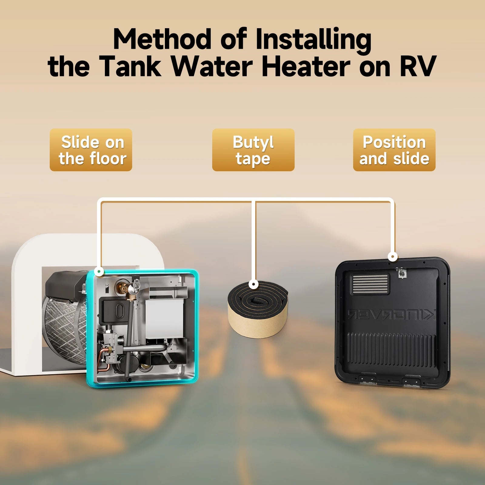 KingRVer RV Tank Water Heater Door