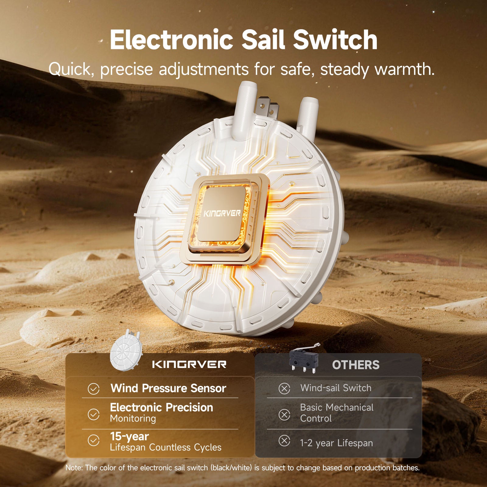 KINGRVER 35,000 BTU Powerful RV Furnace, HF35-E Heater,LP Gas