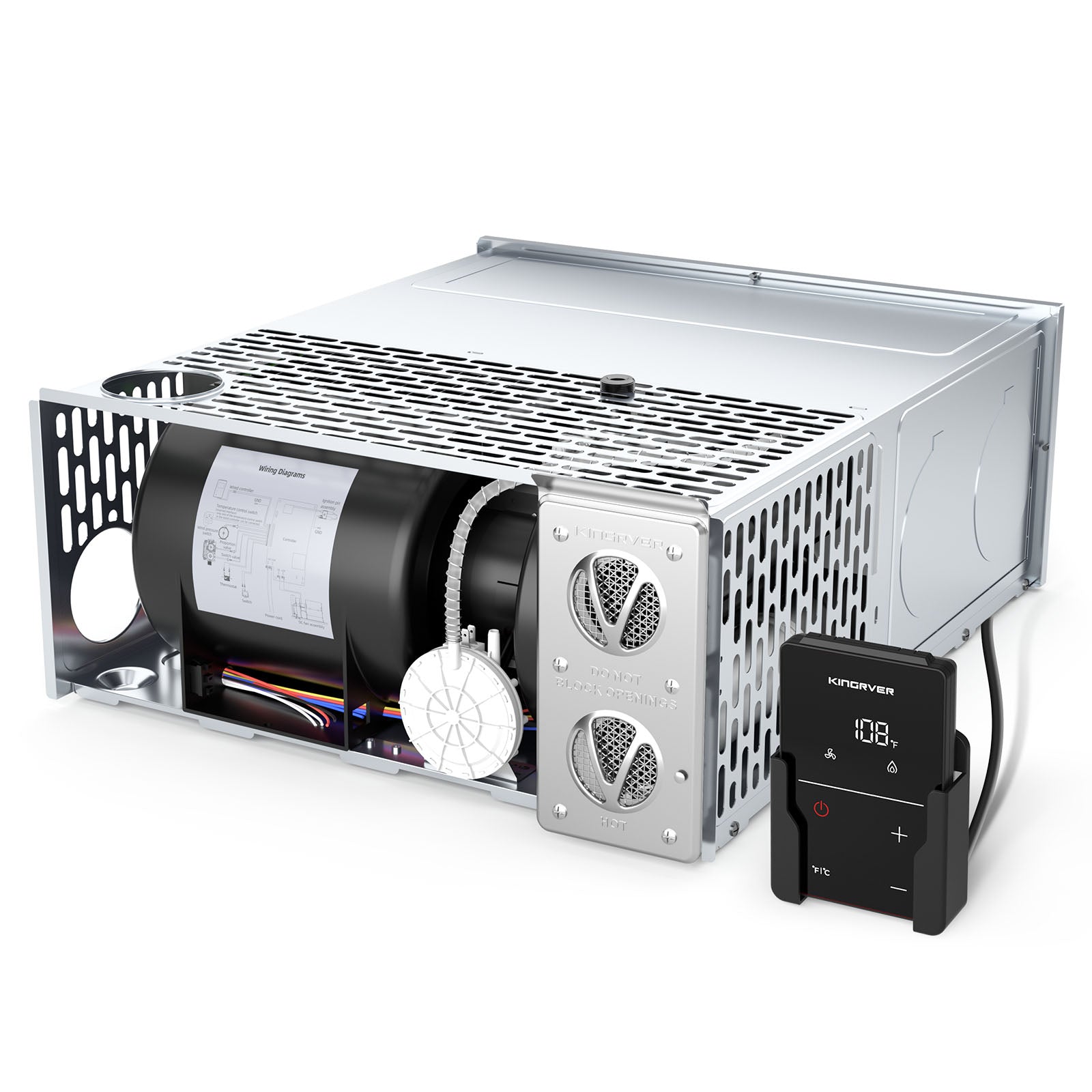 KINGRVER 25,000 BTU Powerful RV Furnace,HF25-E Heater,LP Gas