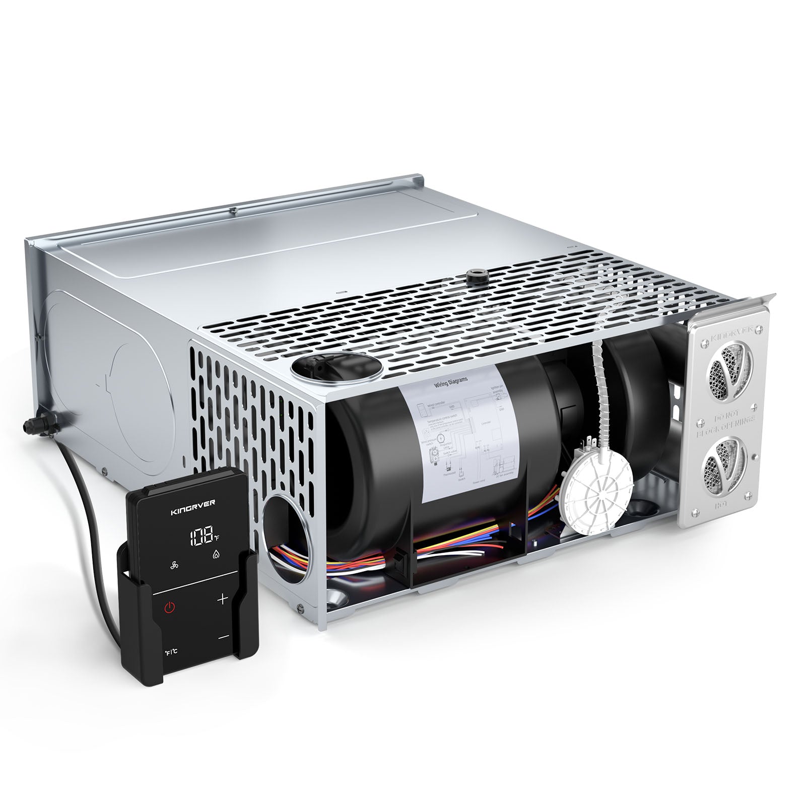 KINGRVER 30,000 BTU Powerful RV Furnace, HF30-E Heater,LP Gas