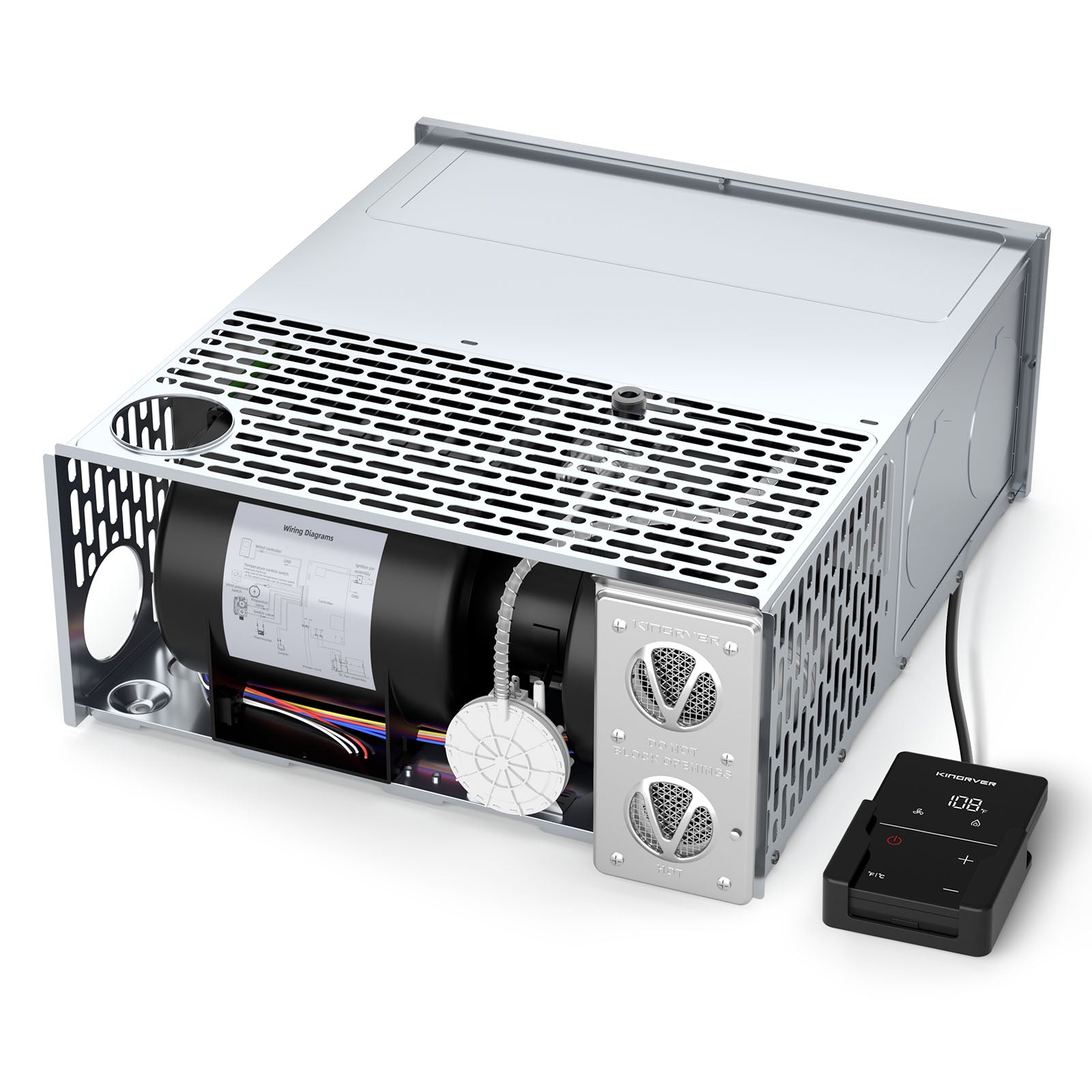 KINGRVER 35,000 BTU Powerful RV Furnace, HF35-E Heater,LP Gas