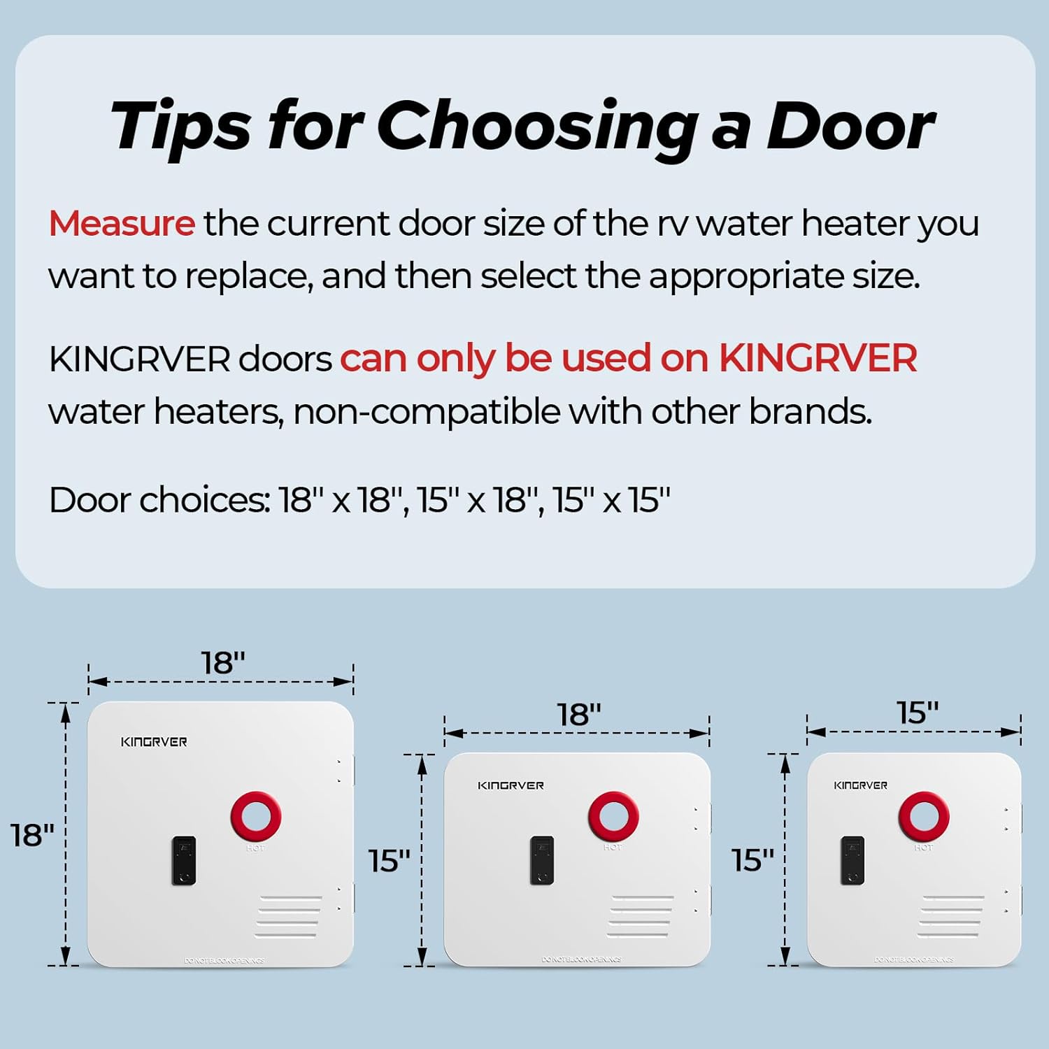 KINGRVER 15 x 15 Inches Door kit