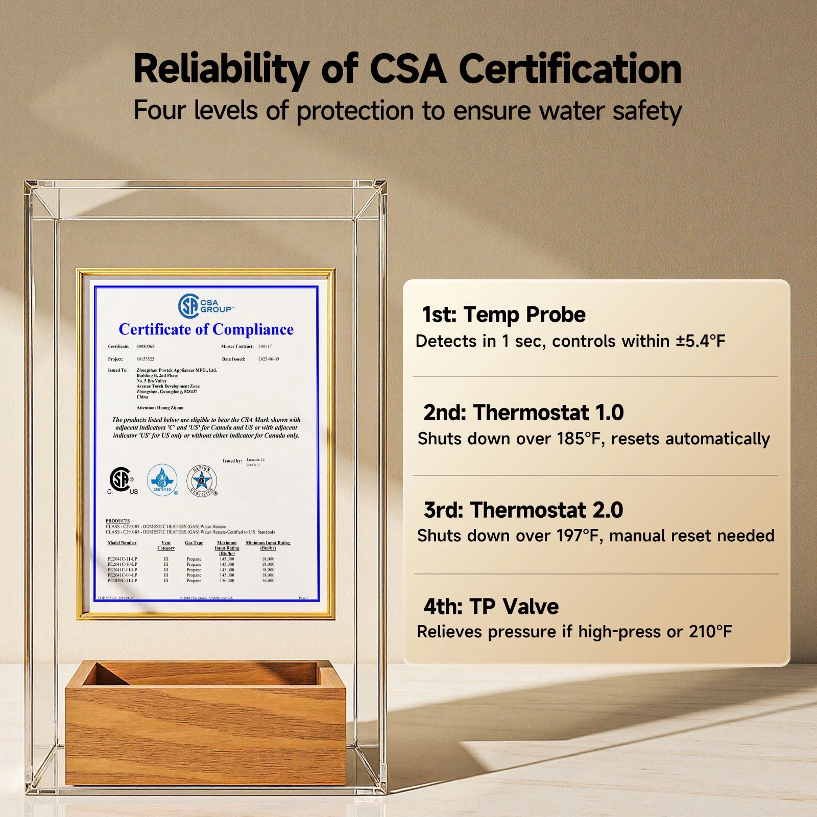 KINGRVER 6 Gallon RV Hybrid Tank Water Heater, Electric & Gas Heating Options, Porcelain Lined Steel Tank with Direct Spark Ignition (DSI)