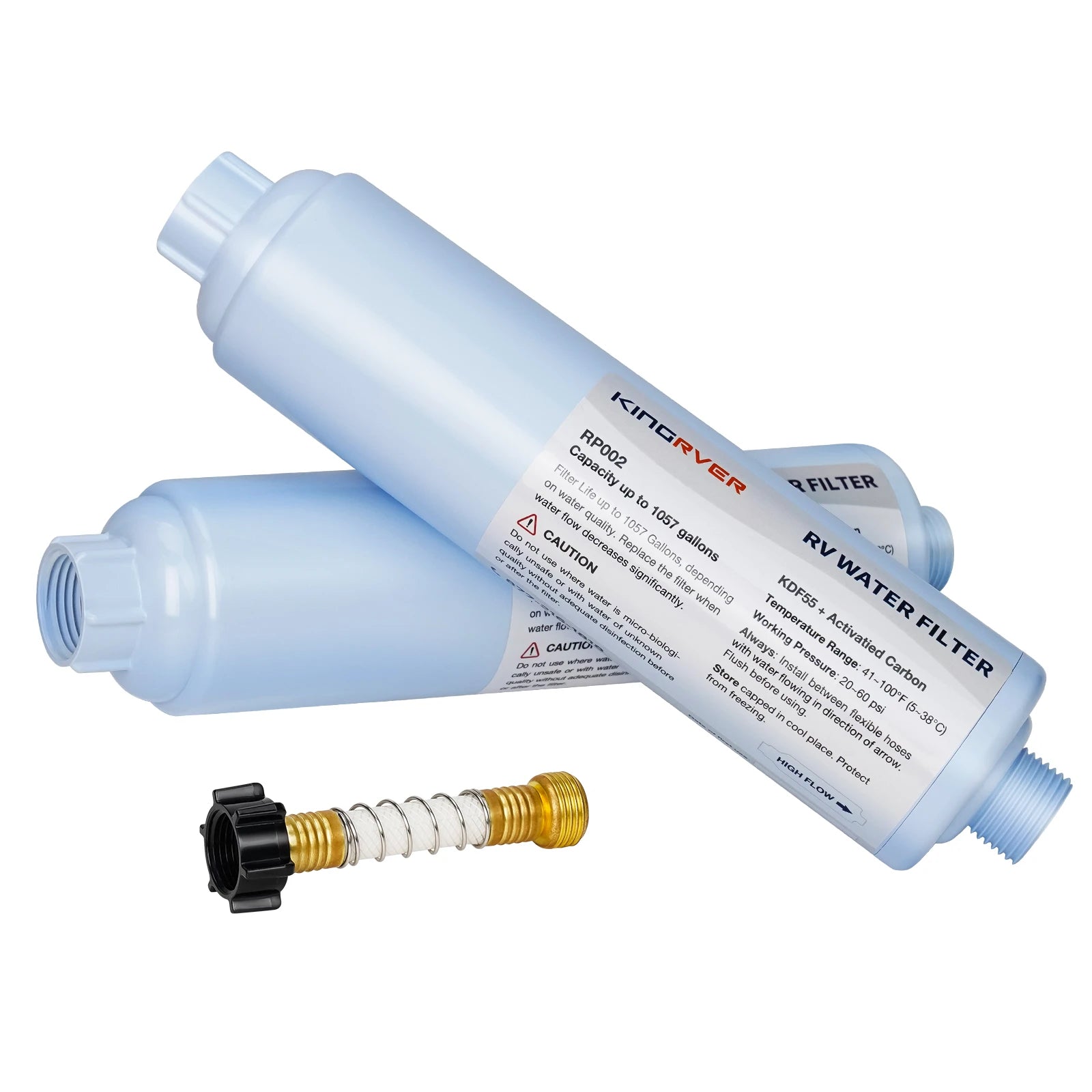KingRVer RV Water Filter, RV Inline Hose Water Filter Garden,Camper Water Filter