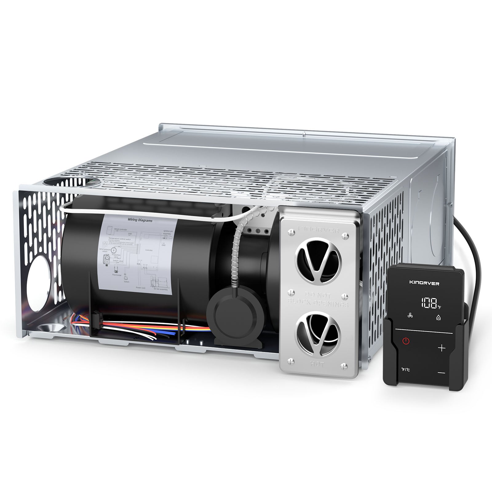KINGRVER 30,000 BTU Powerful RV Furnace, HF30-E Heater,LP Gas