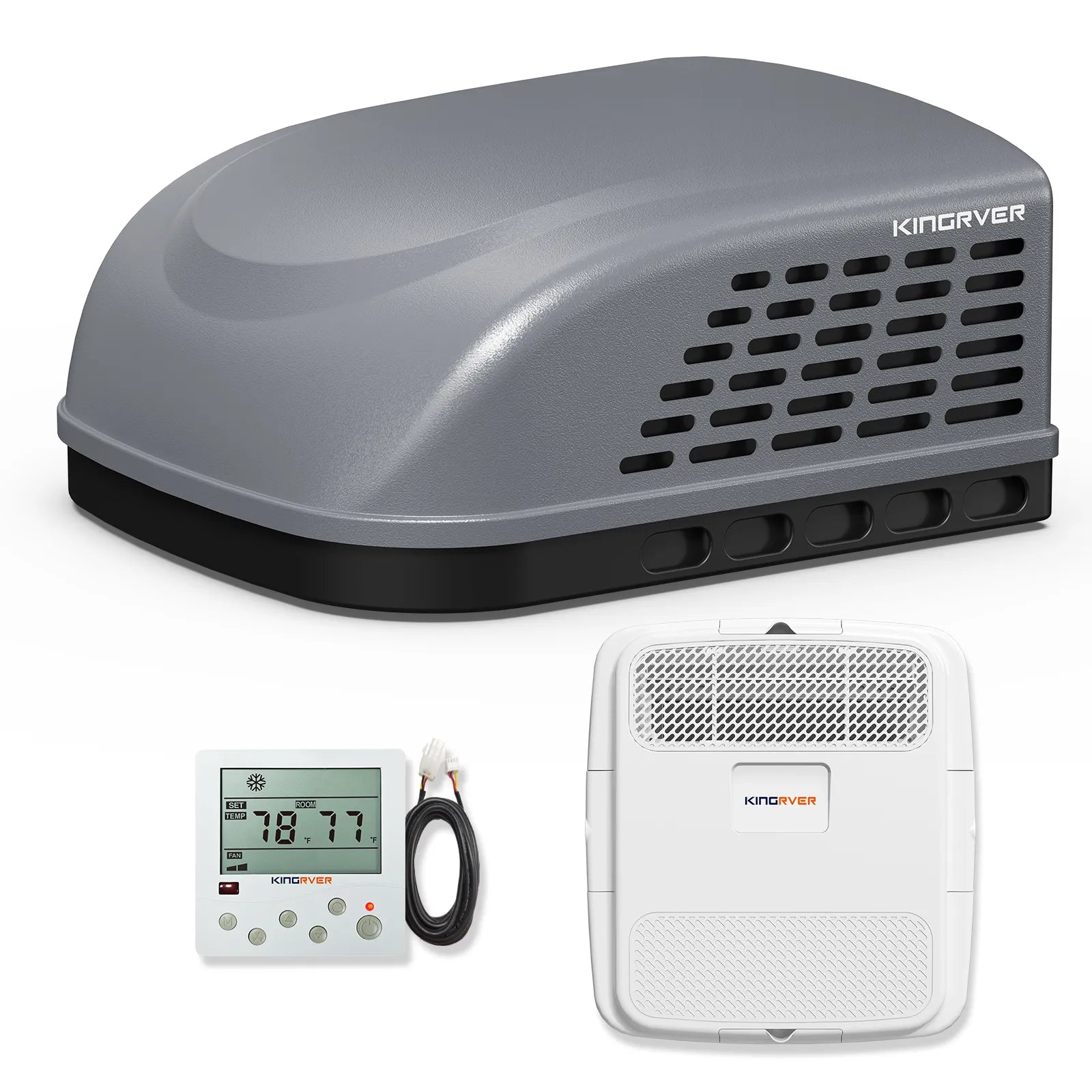 KingRver 18,000 BTU RV Rooftop Air Conditioner, Fast Cool | Ducted & Non-Ducted Compatible