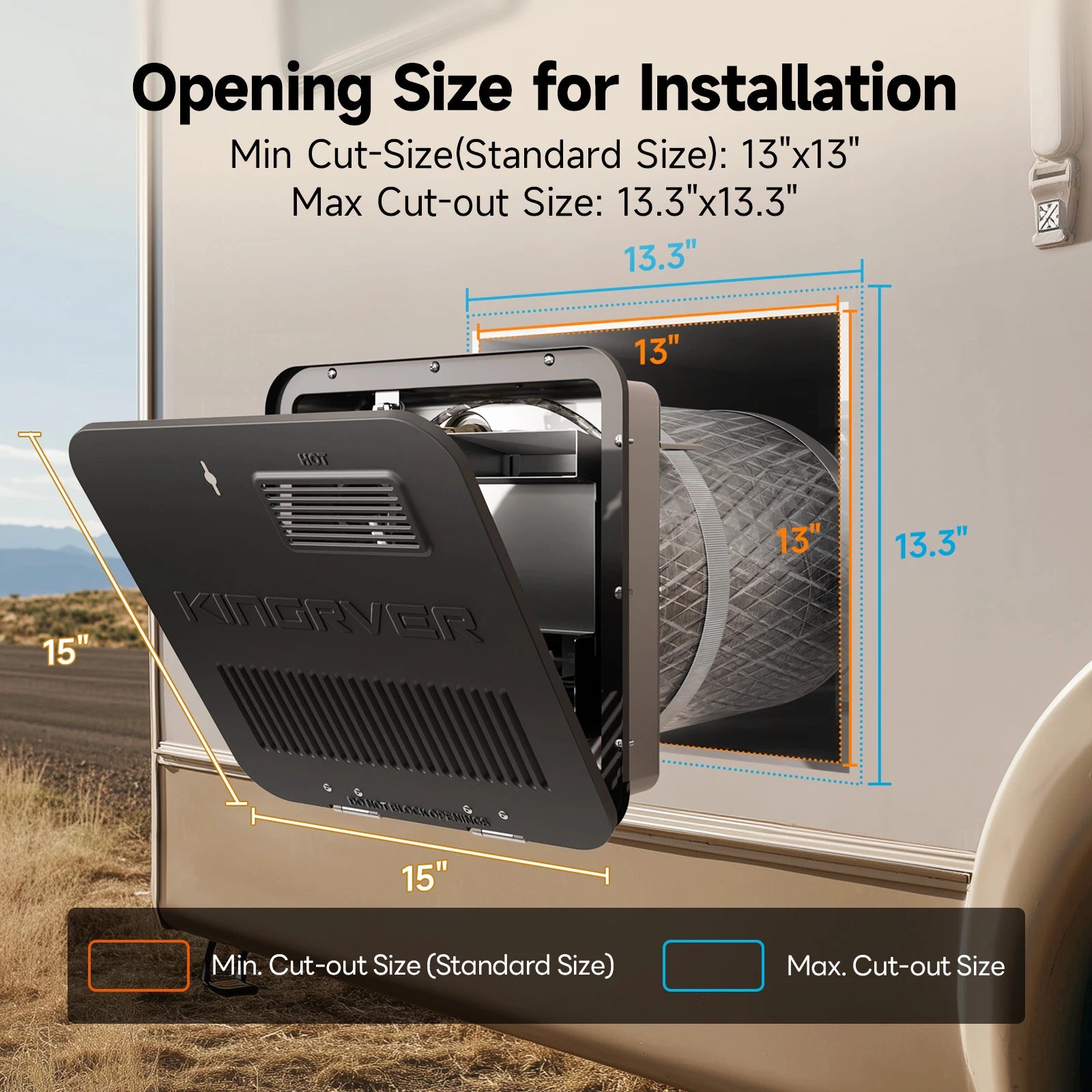 KingRVer RV Tank Water Heater Door