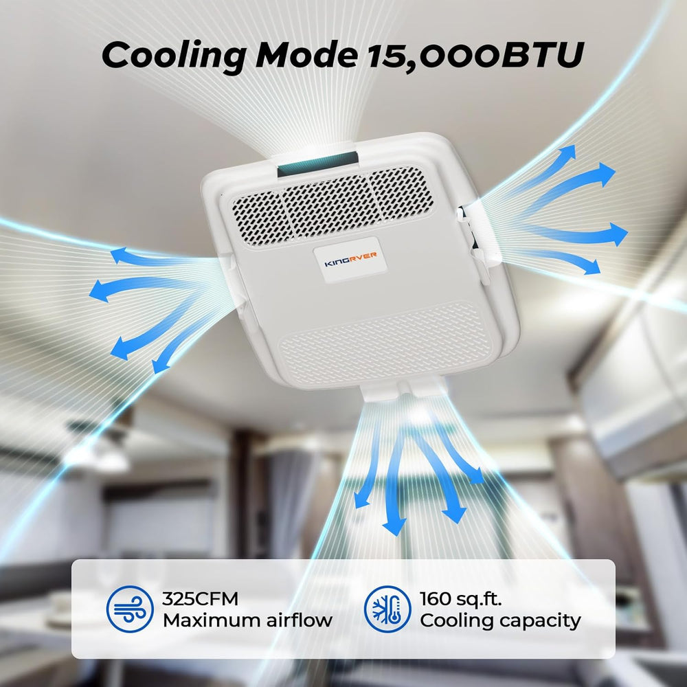 KINGRVER RV Air Conditioner 15K 110-120V | Non-Ducted Rooftop AC Unit