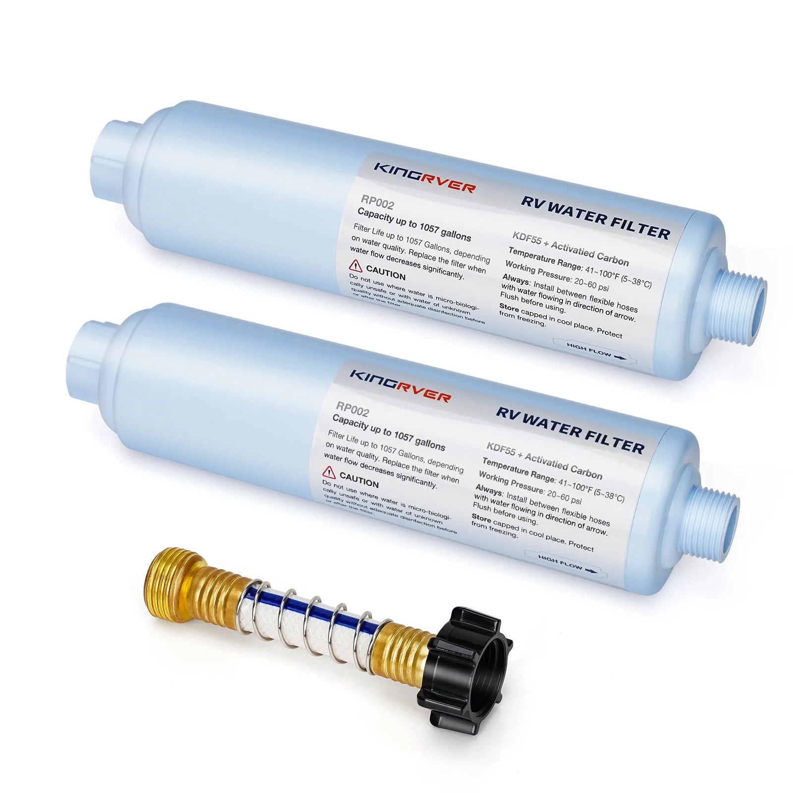 KingRVer RV Water Filter, RV Inline Hose Water Filter Garden,Camper Water Filter