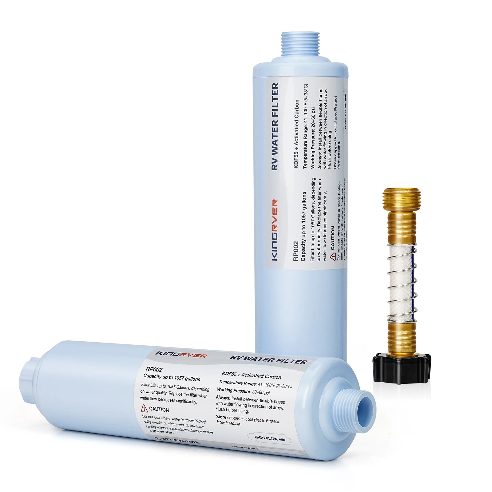 KingRVer RV Water Filter, RV Inline Hose Water Filter Garden,Camper Water Filter