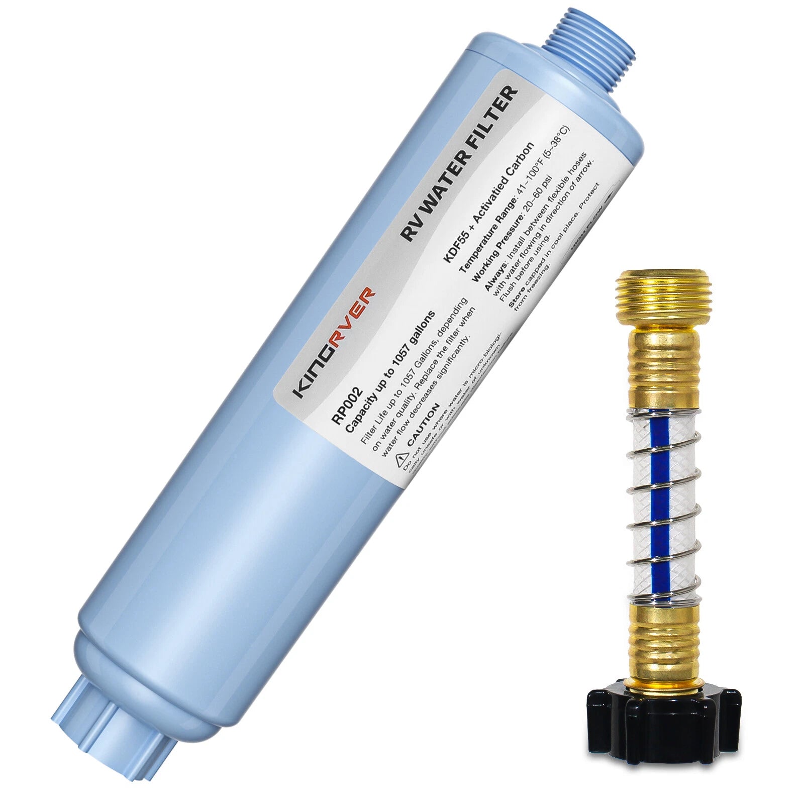 KingRVer RV Water Filter, RV Inline Hose Water Filter Garden,Camper Water Filter